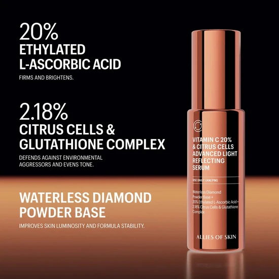 Allies of Skin Vitamin C 20% & Citrus Cells Advanced Light Reflecting Serum 30ml
