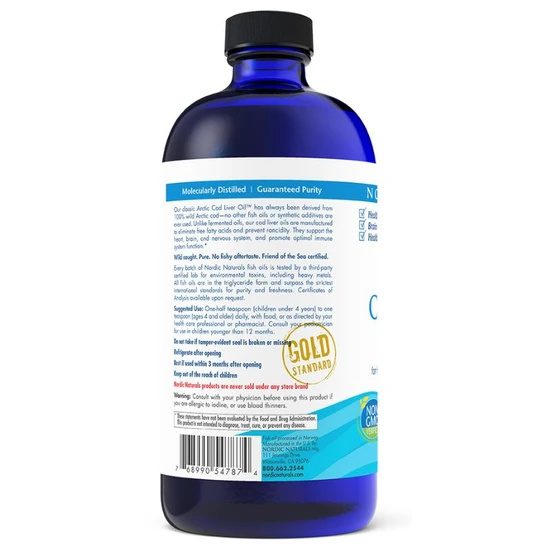 Nordic Naturals Arctic Cod Liver Oil 1060mg Orange 473ml