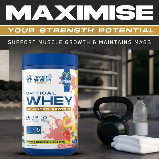 Applied Nutrition Critical Whey Banana Strawberry Smoothie 825g