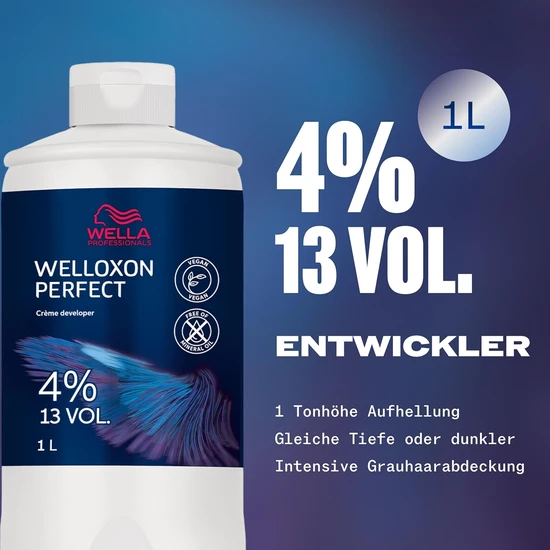 Wella Welloxon Perfect 4% 13 Volume Creme Developer 1000ml