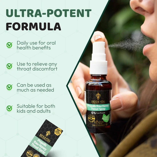 BEE&YOU Propolis Raw Honey Throat Spray 30ml