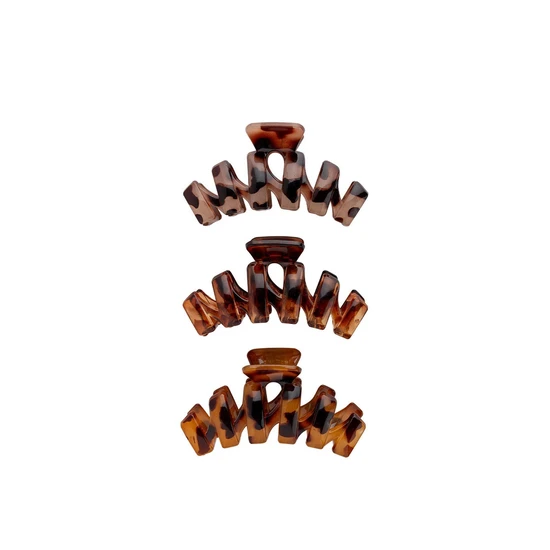 Brushworks Tortoiseshell Claw Clips x3