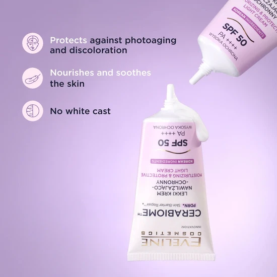 Eveline Cerabiome Moisturising Protective Light Cream SPF 50 30ml
