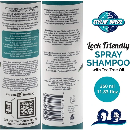 Stylin' Dredz Spray Shampoo With Tea Tree Oil 350ml