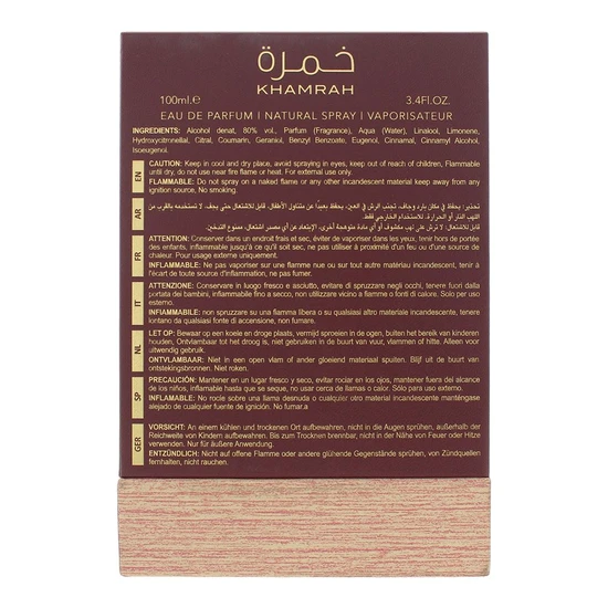 Lattafa Khamrah Dukhan Eau De Parfum 100ml