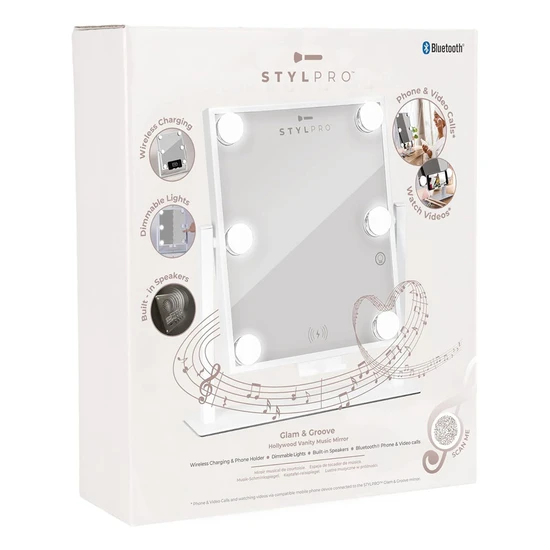 Stylpro Glam & Groove Hollywood Vanity Music Mirror