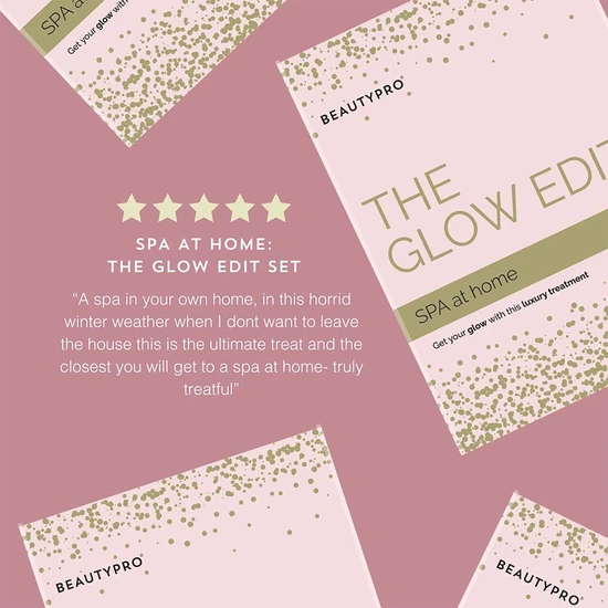 BeautyPro Spa At Home: The Glow Edit Set 1 Gold Foil Mask, 1 Under Eye Mask & 1 Bubbling Cleansing Mask