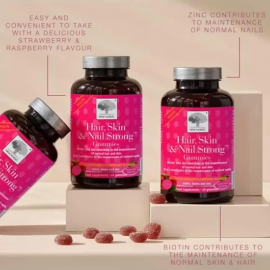 New Nordic Hair, Skin & Nail Strong Gummies 60 Gummies