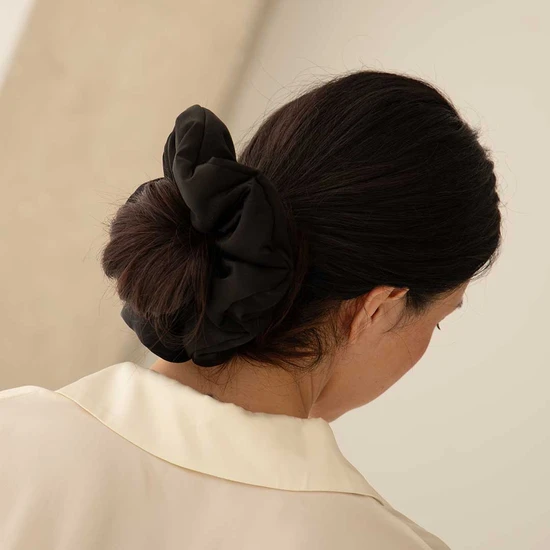 Drowsy Padded Scrunchie Black Jade