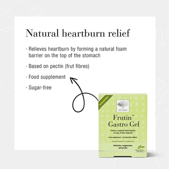 New Nordic Frutin Gastro Gel Chewable Tablets 60 Tablets