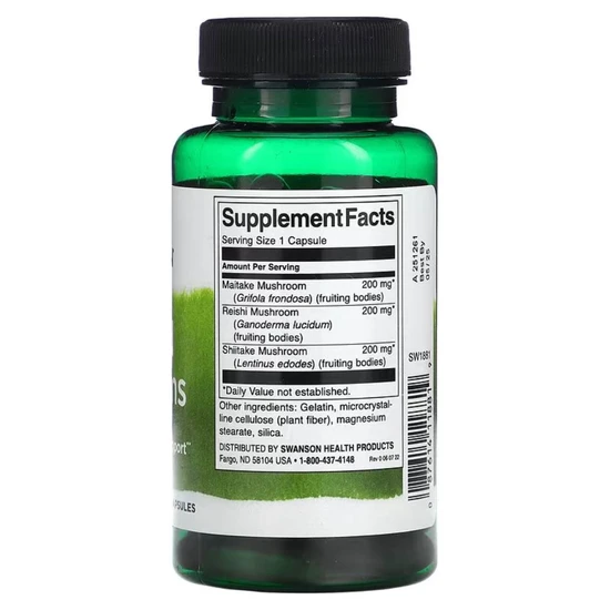 Swanson Mood Shrooms Capsules 60 Capsules