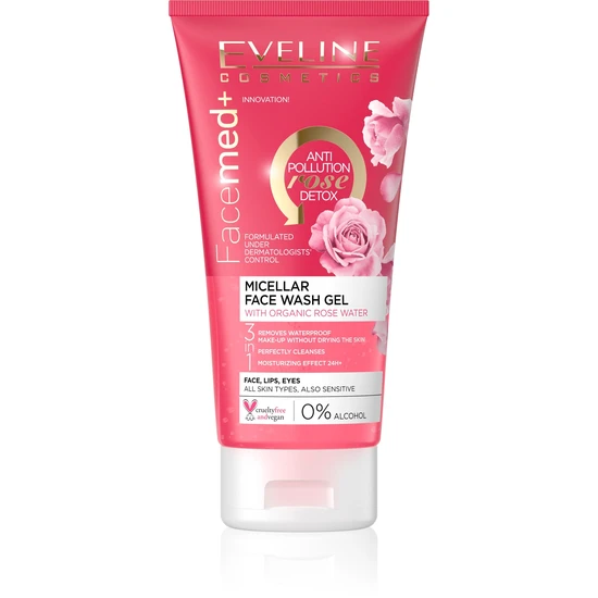 Eveline Facemed Micellar Face Wash Gel With Rose Water 150ml