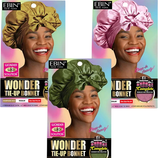 Ebin New York Wonder Tie Up Bonnet Regular Black