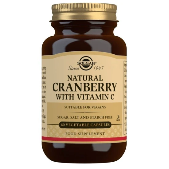Solgar Natural Cranberry With Vitamin C Vegicaps 60 Vegicaps