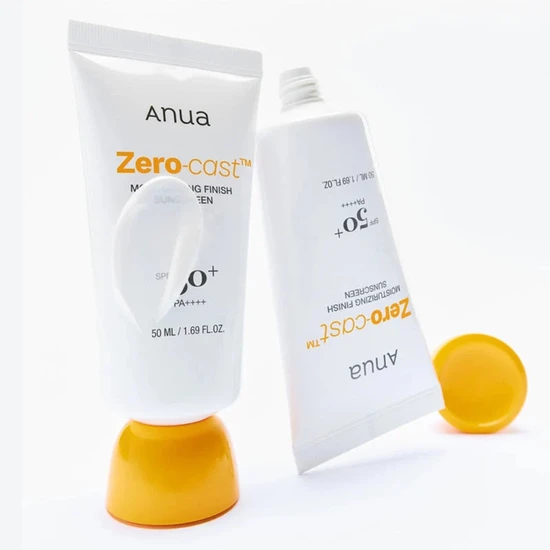 ANUA Zero-Cast Moisturising Finish Sunscreen SPF 50+ 50ml