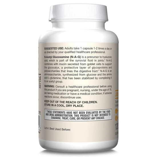 Jarrow Formulas NAG NAcetylDGlucosamine Vegicaps 120 Vegicaps