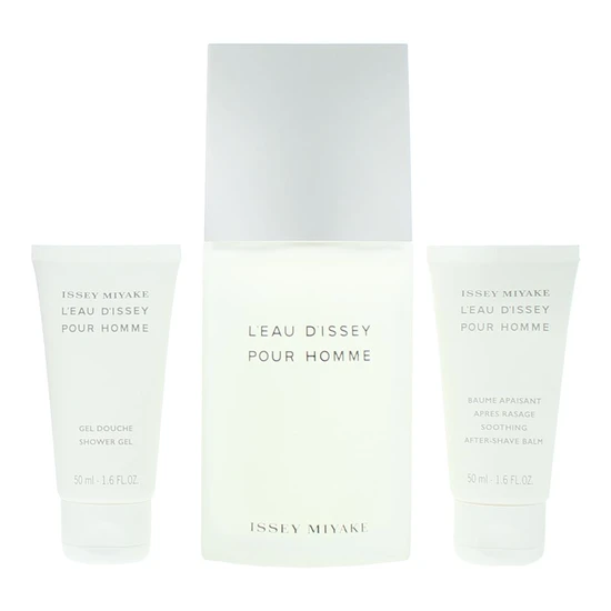 Issey Miyake L'Eau D'Issey Pour Homme Eau De Toilette 125ml, Shower Gel 50ml + Aftershave Balm 50ml Gift Set For Him 125ml