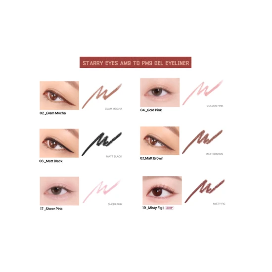 Lilybyred Starry Eyes Am9 To Pm9 Gel Eyeliner 04 #Gold Pink