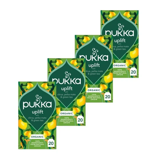 Pukka Uplift Organic Citrus & Yerba Mate Green Tea Bags 80 Bags