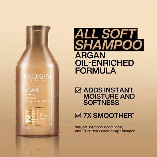 Redken All Soft Shampoo 300ml