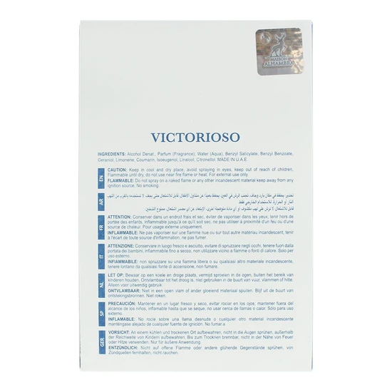 Maison Alhambra Victorioso Legacy Eau De Parfum 100ml