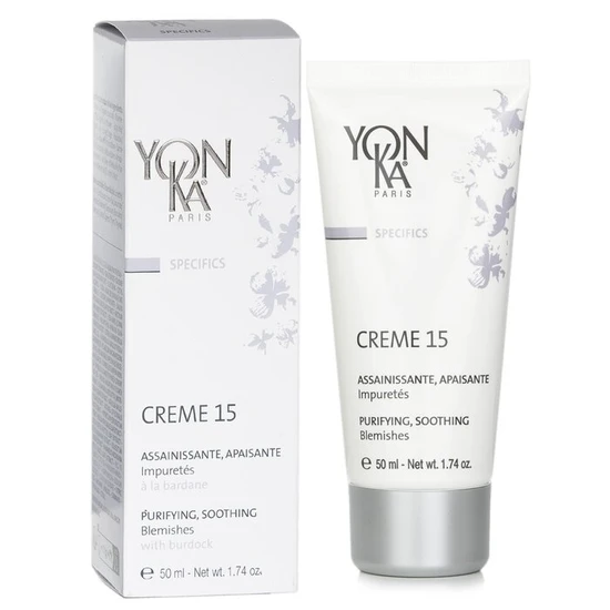 Yonka Specifics Creme 15 With Burdock Purifying, Soothing For Blemishes 50ml