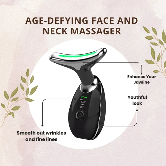 Erth Skin London Age-Defying Face & Neck Massager Black