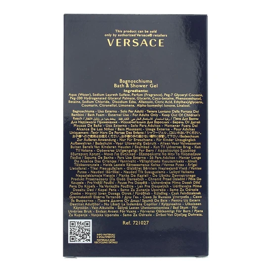 Versace Dylan Blue Perfumed Bath & Shower Gel 250ml