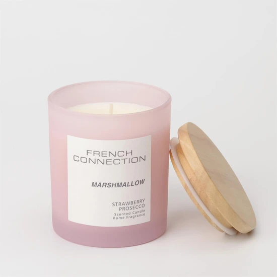French Connection Pastel Collection Strawberry Prosecco Candle 206g