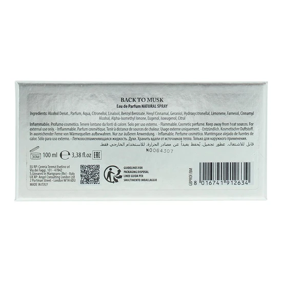 Giardino Benessere Back To Musk Eau De Parfum 100ml