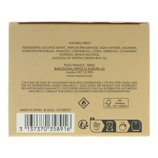 Nina Ricci Nina Nature Eau De Toilette 50ml