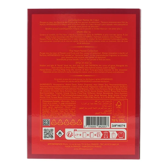 Affinessence Safran Neroli Eau De Parfum 50ml