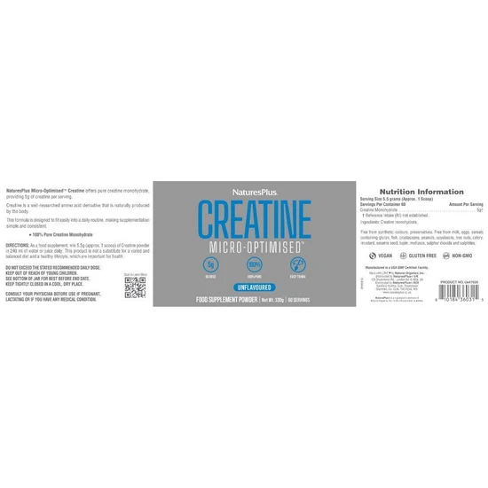 Nature's Plus Creatine Micro-Optimised Powder 330g
