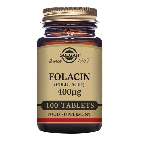 Solgar Folacin Folic Acid 400mcg Tablets 100 Tablets