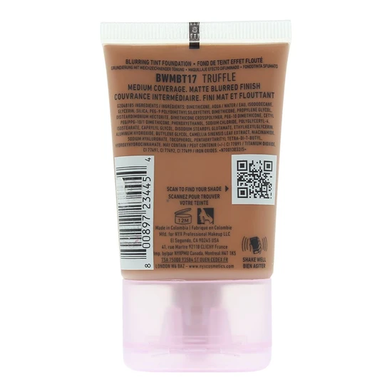 NYX Professional Makeup Bare With Me Blur Foundation 17 Truffle