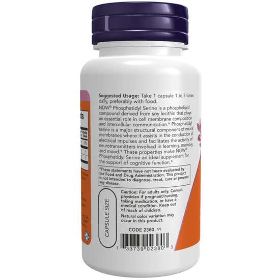 NOW Foods Phosphatidyl Serine 100mg - 60 Capsules