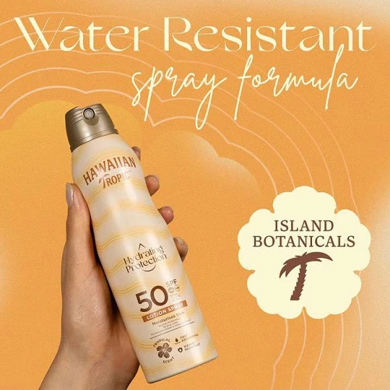 Hawaiian Tropic Hydrating Protection Sunscreen Lotion Spray 50SPF 220ml