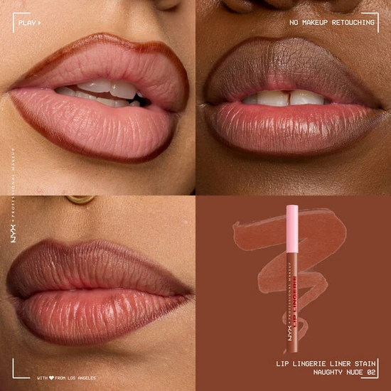 NYX Professional Makeup Lip Lingerie Lip Liner Stain 02 Naughty Nude