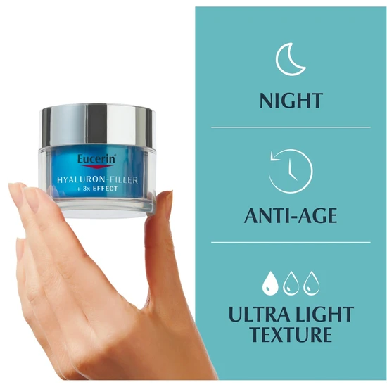Eucerin Hyaluron-Filler 3x Effect Ultra-Light Hydra Night Gel 50ml