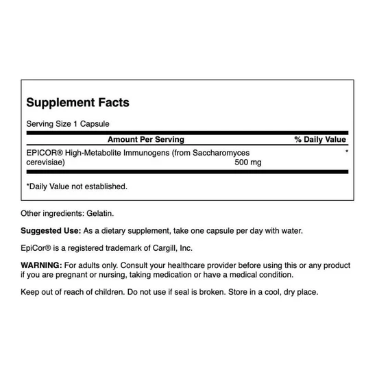 Swanson Postbiotic Immune Formula Featuring EPICOR Capsules 60 Capsules