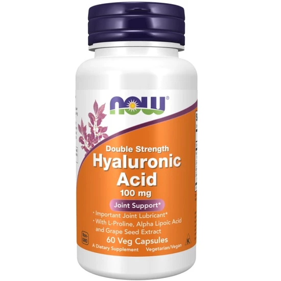 NOW Foods Hyaluronic Acid Double Strength 100mg - 60 Capsules