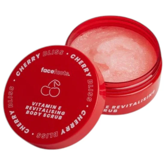 Face Facts Cherry Bliss Vitamin E Revitalising Body Scrub 200g