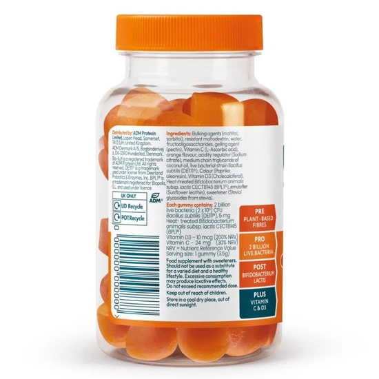 Bio-Kult 3-in-1 Biotic Blend Adult Orange Gummies 30 Gummies