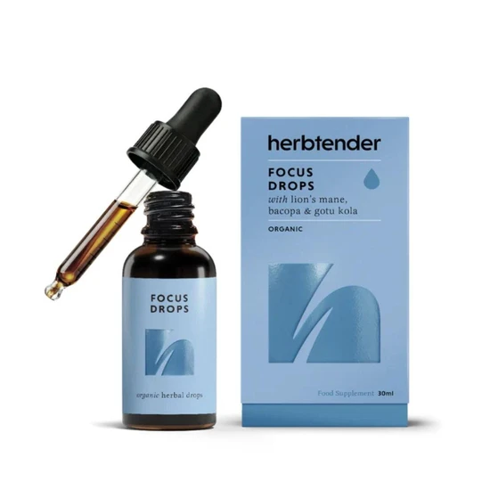 The Herbtender Organic Focus Drops 30ml