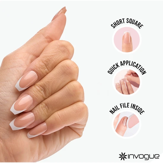 Invogue Classic Medium Coffin French Tip Pack of 24