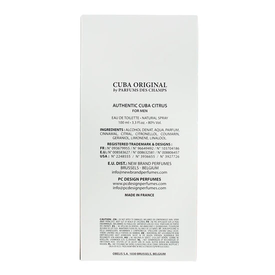 Cuba Authentic Citrus Eau De Toilette 100ml