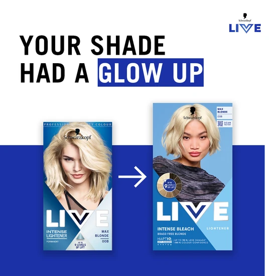 Schwarzkopf Live Lightener Intense Bleach Hair Dye 00a absolute platinum