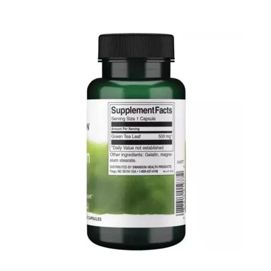 Swanson Green Tea 500mg Capsules 100 Capsules