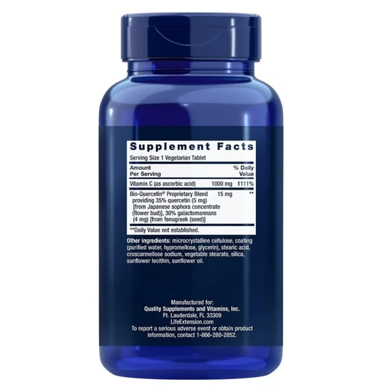Life Extension Vitamin C & Bio-Quercetin Phytosome 250 Vegitabs