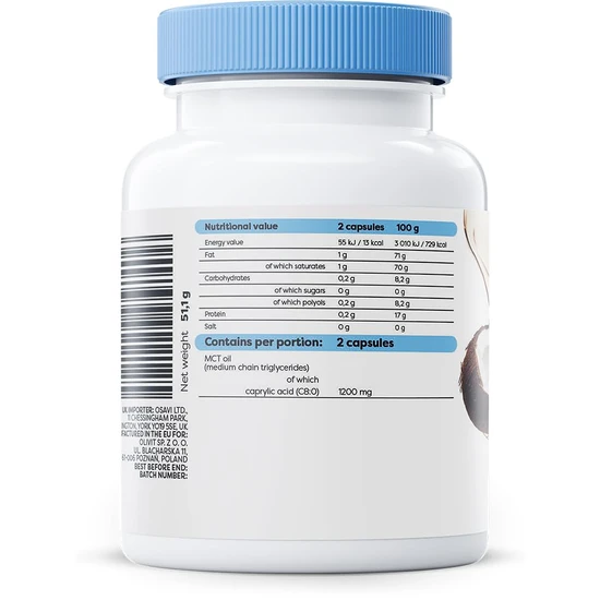Osavi Caprylic Acid 1200mg Softgels 60 Softgels